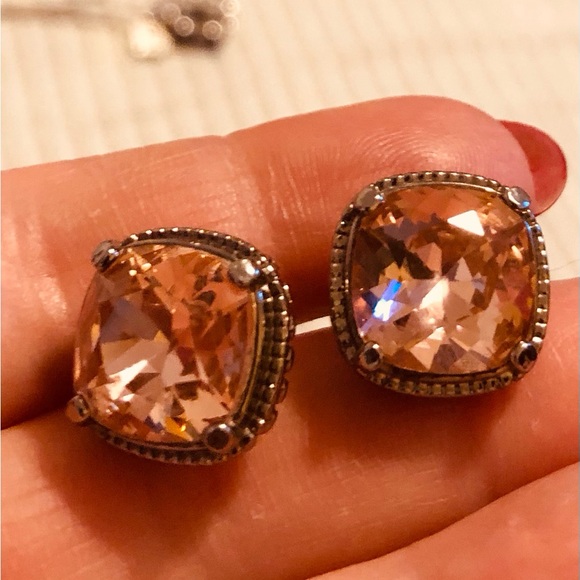 Silver Jeans Jewelry - 925 Silver with Morganite studs, very elegant.